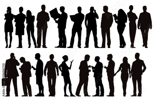 business people silhouette