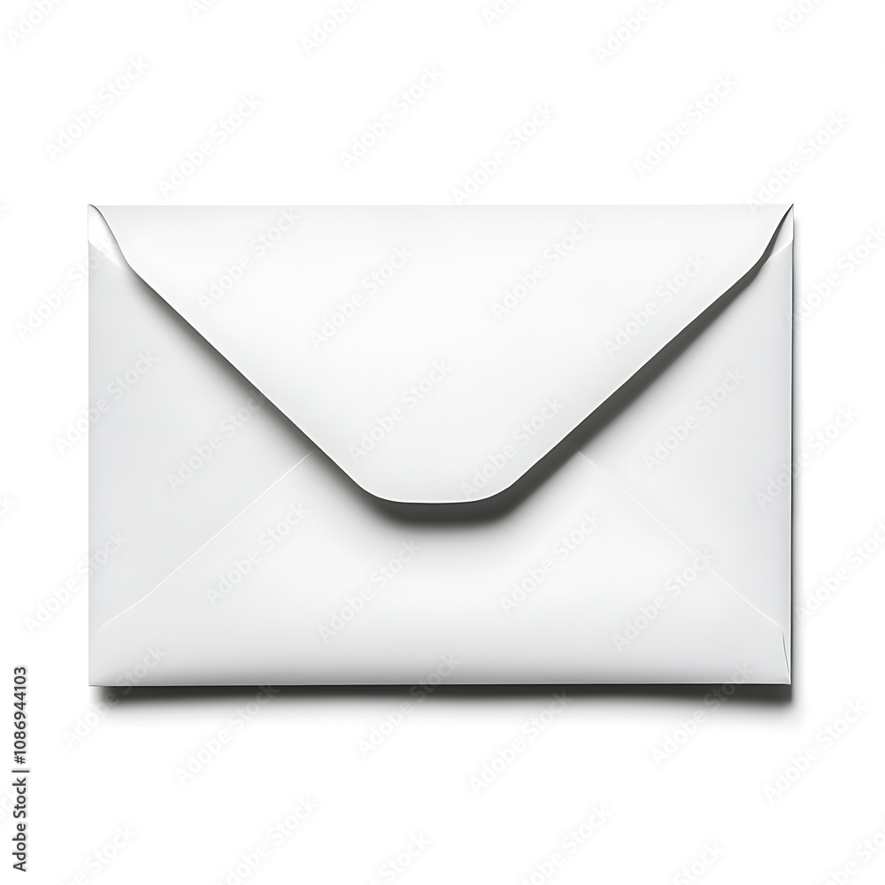 White open envelope isolated on a white background