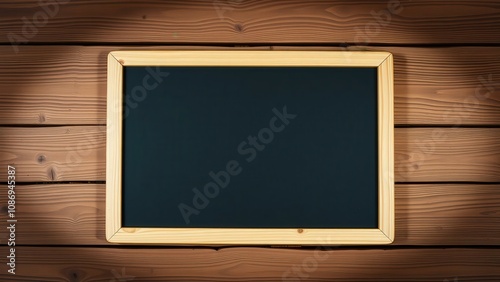 Vintage Chalkboard on Rustic Wood Background: Perfect for Home Decor, Classroom, or Office Inspiration