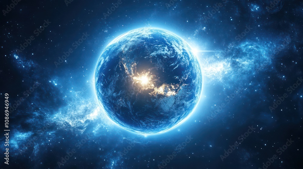 Fototapeta premium Zero-point energy as a renewable alternative, offering a solution to the global energy crisis