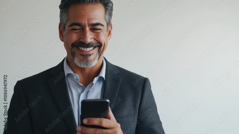 Businessman with Beard Smiling in Business Attire Businessman with Beard Smiling in Business Attire