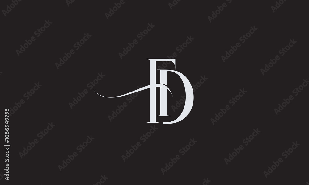 FD, DF , F , D , Abstract Letters Logo Monogram FD, DF , F , D , Abstract Letters Logo Monogram