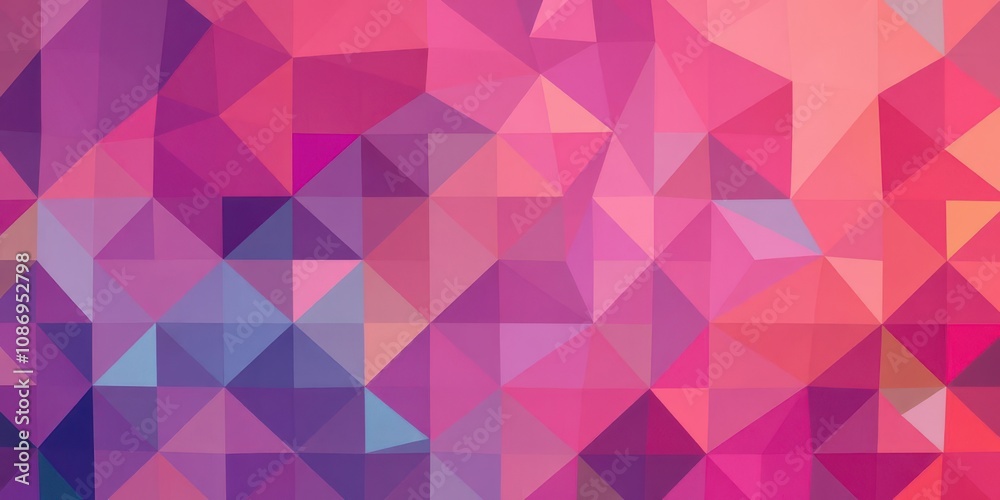 Obraz premium Abstract geometric pattern in vibrant colors perfect for wallpaper on a computer screen, abstract, modern