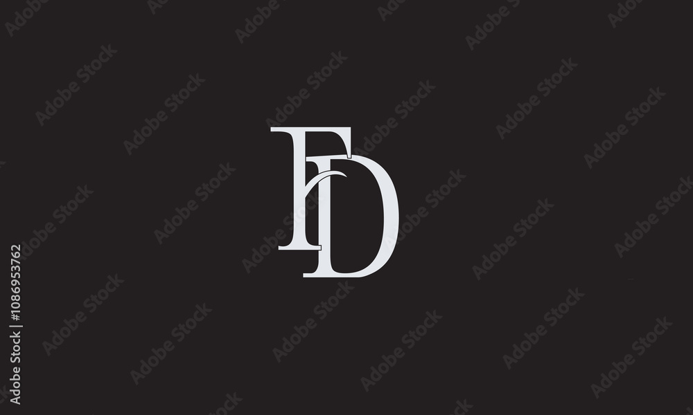 FD, DF , F , D , Abstract Letters Logo Monogram FD, DF , F , D , Abstract Letters Logo Monogram