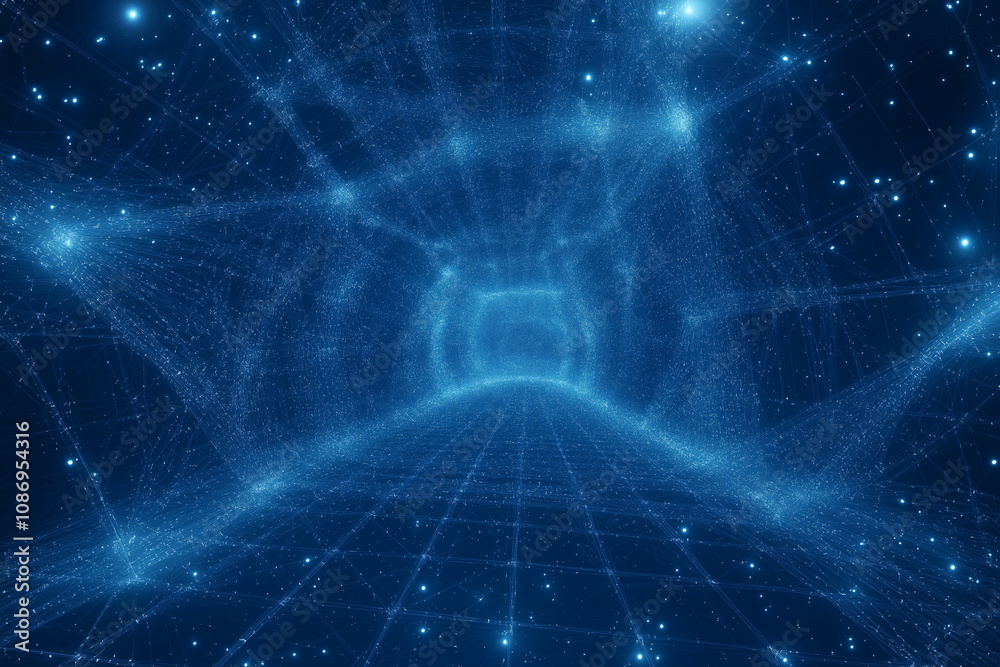 Wireframe background with plexus effect