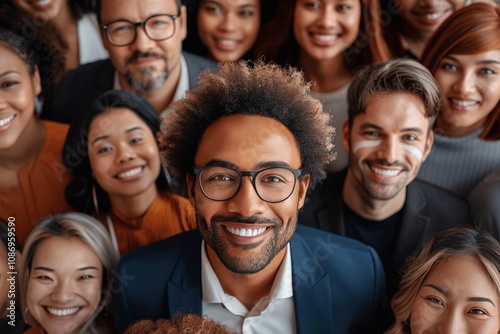 Diverse Multicultural Business Group Smiling at Camera