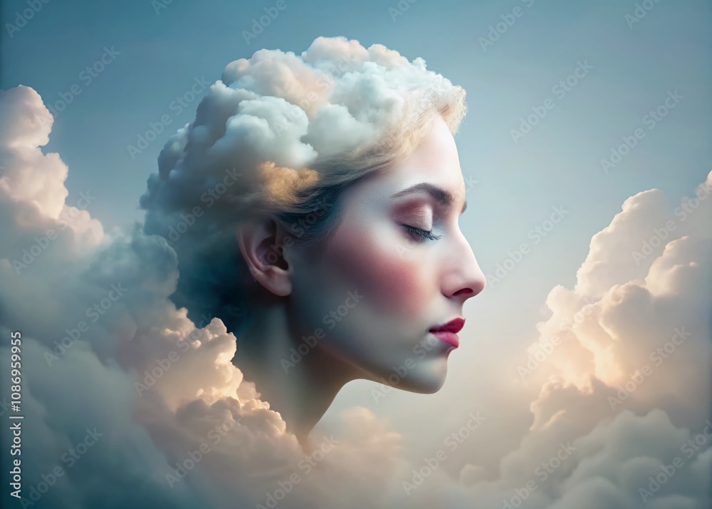 Minimalist Photography of a Cloud Veiling a Face, Capturing Ethereal Beauty and Serenity in Nature's Wonders, Perfect for Abstract and Dreamy Visual Themes Minimalist Photography of a Cloud Veiling a Face, Capturing Ethereal Beauty and Serenity in Nature's Wonders, Perfect for Abstract and Dreamy Visual Themes