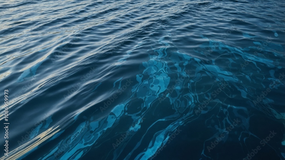 Calm blue water surface with abstract texture Calm blue water surface with abstract texture