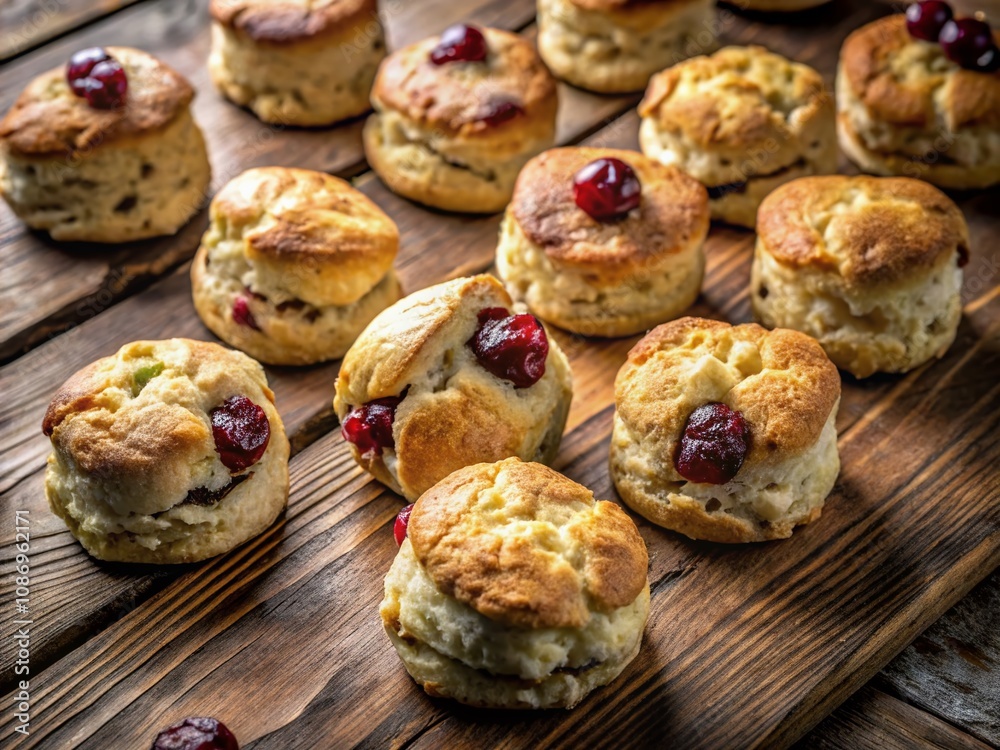 Close-Up of Freshly Baked Scones with a Shallow Depth of Field Showcasing Their Golden Crust and Fluffy Interior, Perfect for Food Photography and Culinary Inspiration Close-Up of Freshly Baked Scones with a Shallow Depth of Field Showcasing Their Golden Crust and Fluffy Interior, Perfect for Food Photography and Culinary Inspiration