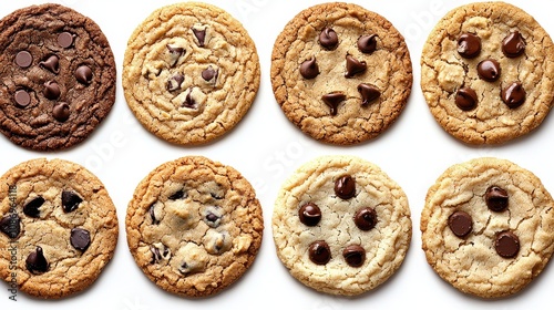 Freshly baked cookies display bakery food photography bright environment top view dessert temptation