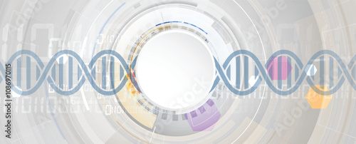 DNA science and medical background concept