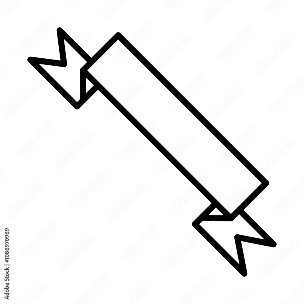 Gold Ribbon line icon