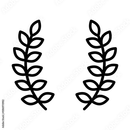 Laurel Wreath line icon