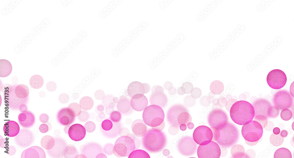 Pink confetti circles on a transparent background Pink confetti circles on a transparent background