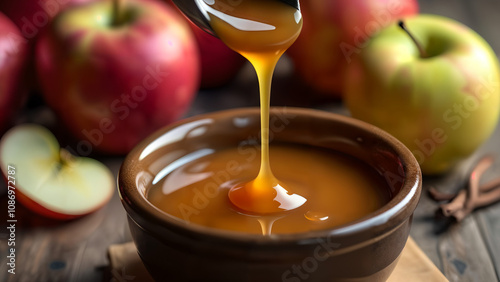Savor the Divine Taste of Homemade Apple Cider Caramel with Creamy Butter and Vanilla for Seasonal Treats