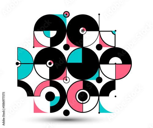 Bauhaus style abstract geom...
