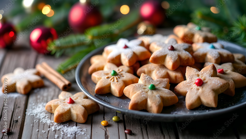 Festively Decorated Tyrolean Lebkuchen Cookies on a Rustic Table in a Holiday Alpine Kitchen Filled with Cheer Festively Decorated Tyrolean Lebkuchen Cookies on a Rustic Table in a Holiday Alpine Kitchen Filled with Cheer