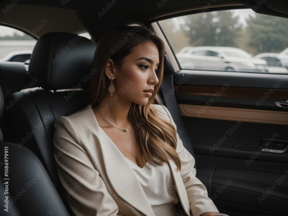 Confident Woman Driving a Car Confident Woman Driving a Car