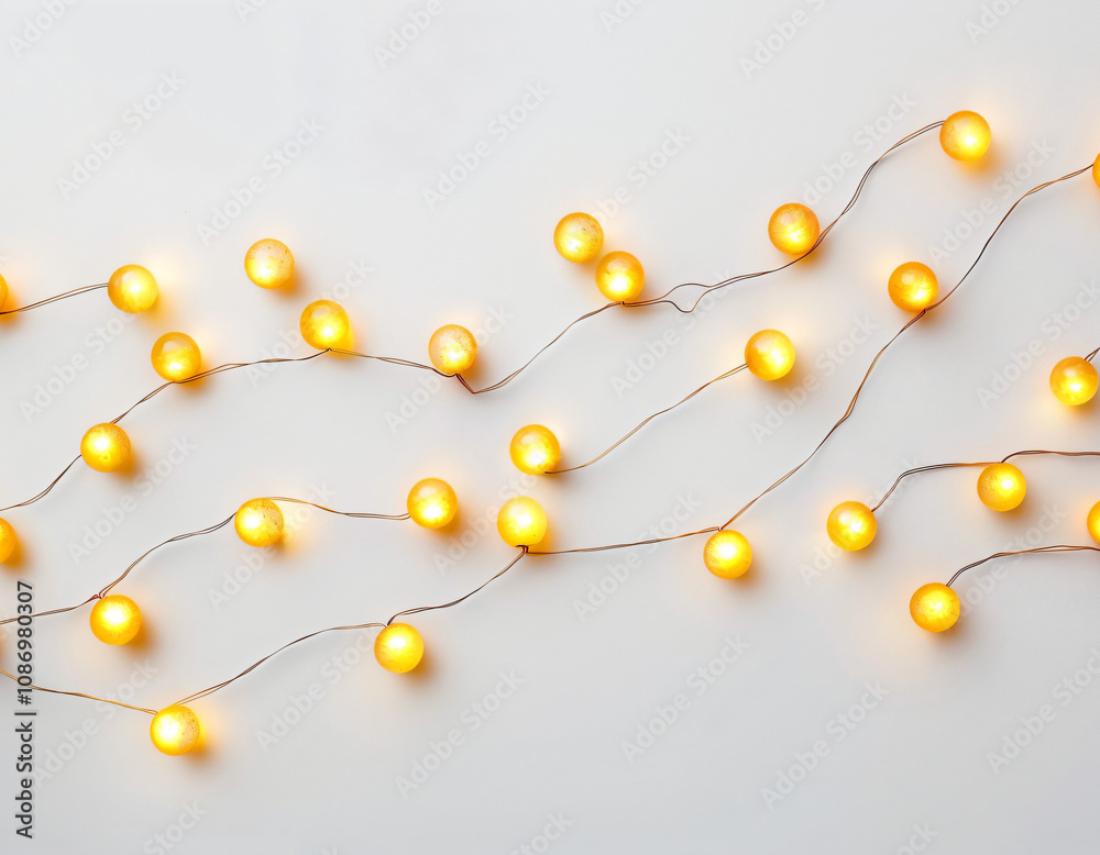 Obraz premium Golden String Lights