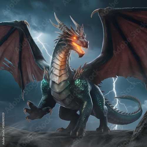 dragon in the night