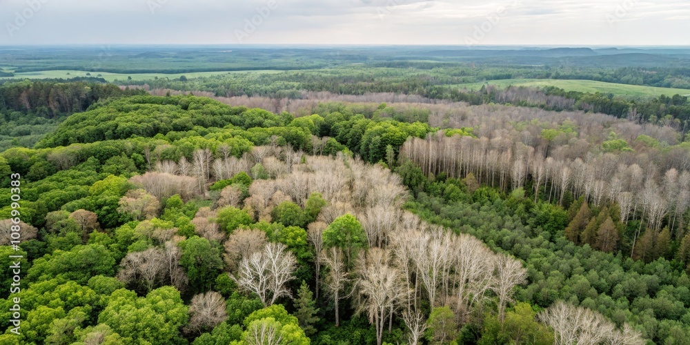 Minimalist Photography of a Forest Ravaged by Invasive Species and Climate Change Threats Minimalist Photography of a Forest Ravaged by Invasive Species and Climate Change Threats