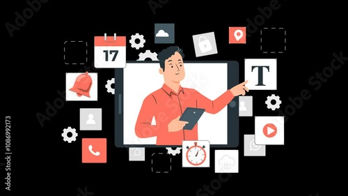 Digital Tools Animated Illustration