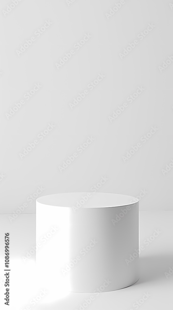Empty pedestal on white background. Empty shelf for goods. 3D rendering Empty pedestal on white background. Empty shelf for goods. 3D rendering