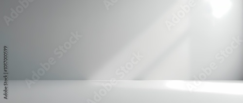 Gray empty perspective floor in studio room with gradient on background used for backdrop and showcasing your product