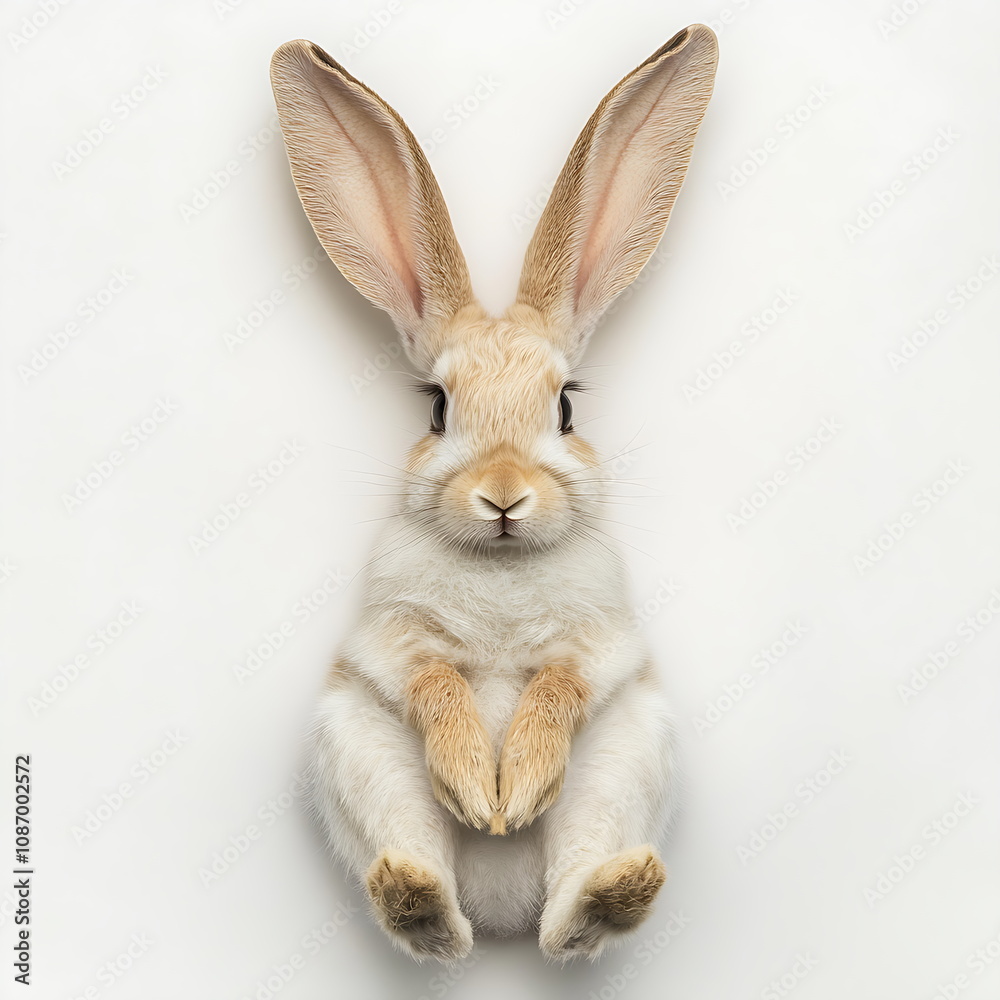 Fototapeta premium cute adorable fluffy rabbit isolated on transparant background