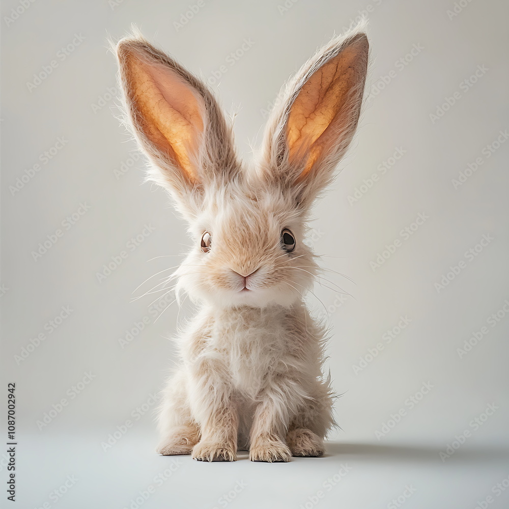 cute adorable fluffy rabbit isolated on transparant background cute adorable fluffy rabbit isolated on transparant background