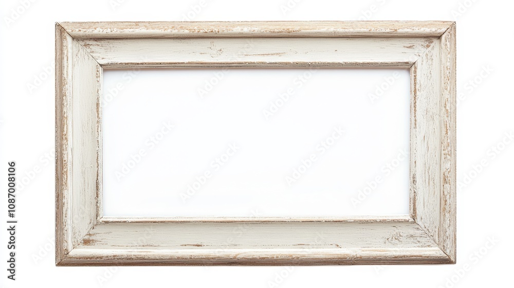 Minimalist Blank Wooden Frame in Beige and Cream Tones with Cozy Lighting on White Background Minimalist Blank Wooden Frame in Beige and Cream Tones with Cozy Lighting on White Background