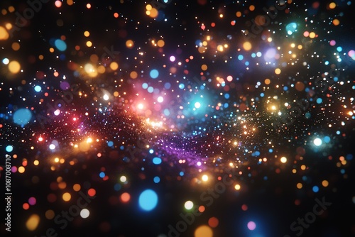 A vibrant display of colorful fireworks illuminating the night sky
