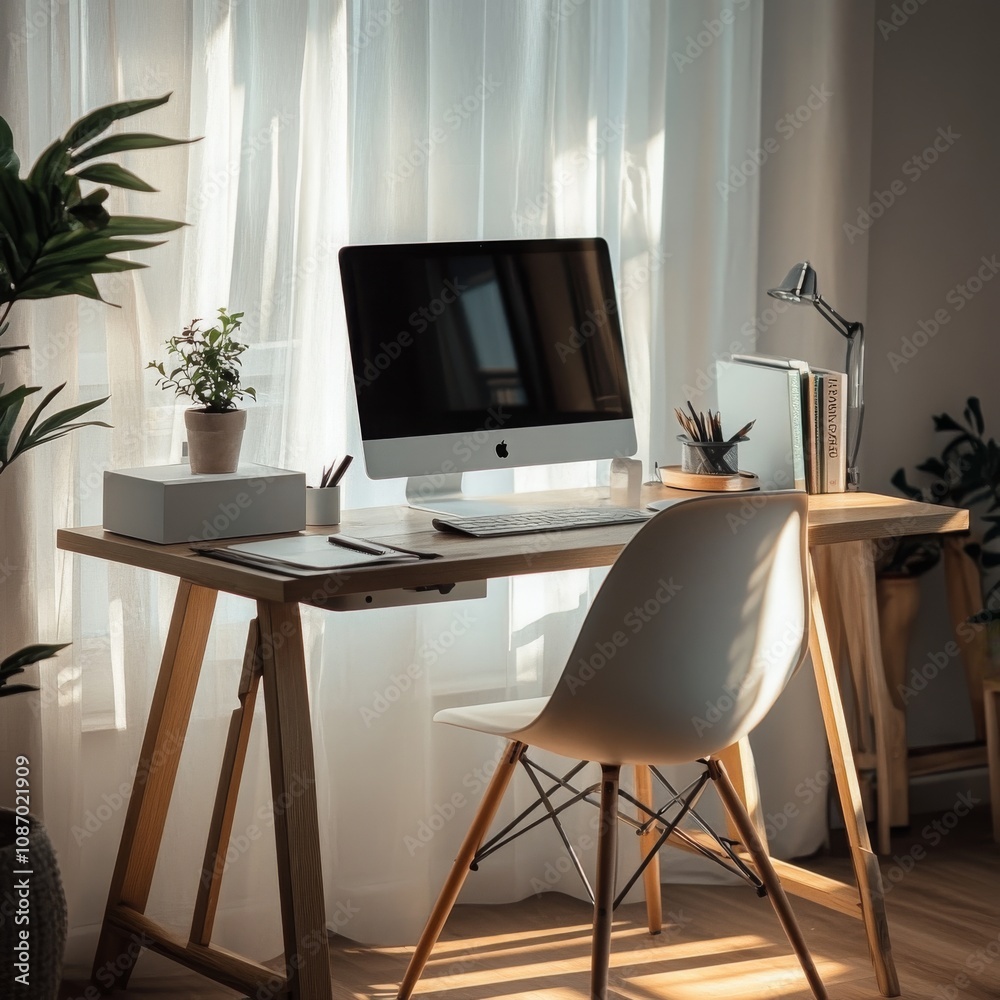 Cozy Workspace Designed with Minimalist Style Cozy Workspace Designed with Minimalist Style