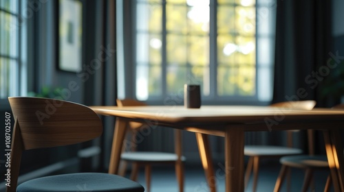 Sophisticated Wooden Conference Table in Modern Meeting Room