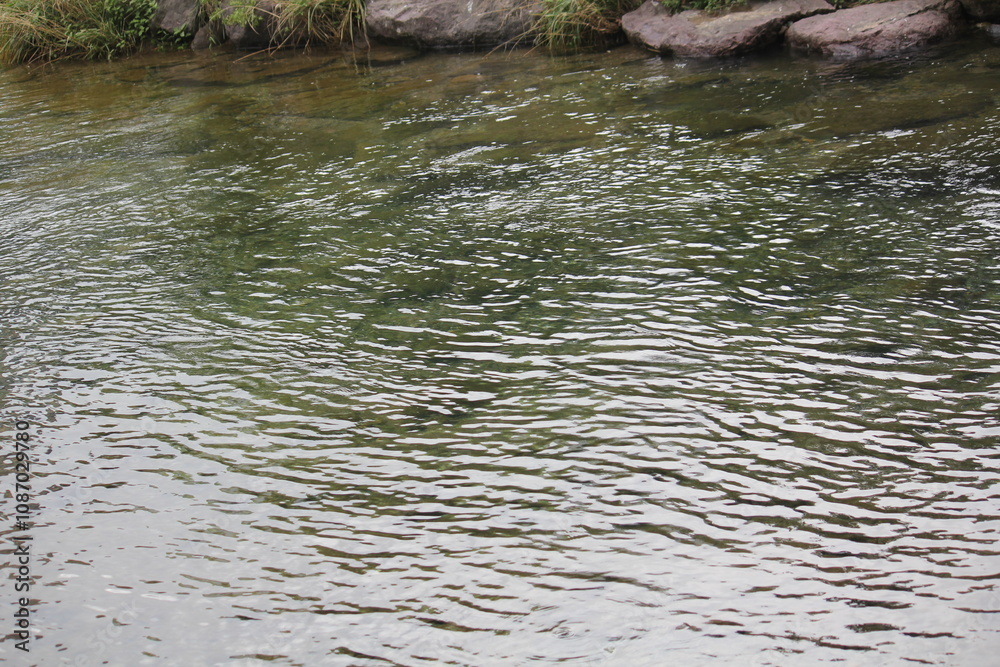 Beautiful image of flowing waves of clear water of Daecheongcheon Stream Beautiful image of flowing waves of clear water of Daecheongcheon Stream
