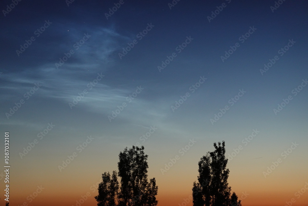 Fototapeta premium Noctilucent cloud