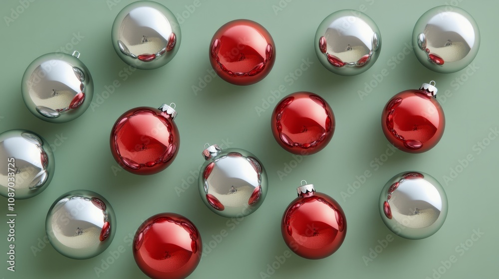 christmas background with red and silver xmas balls christmas background with red and silver xmas balls