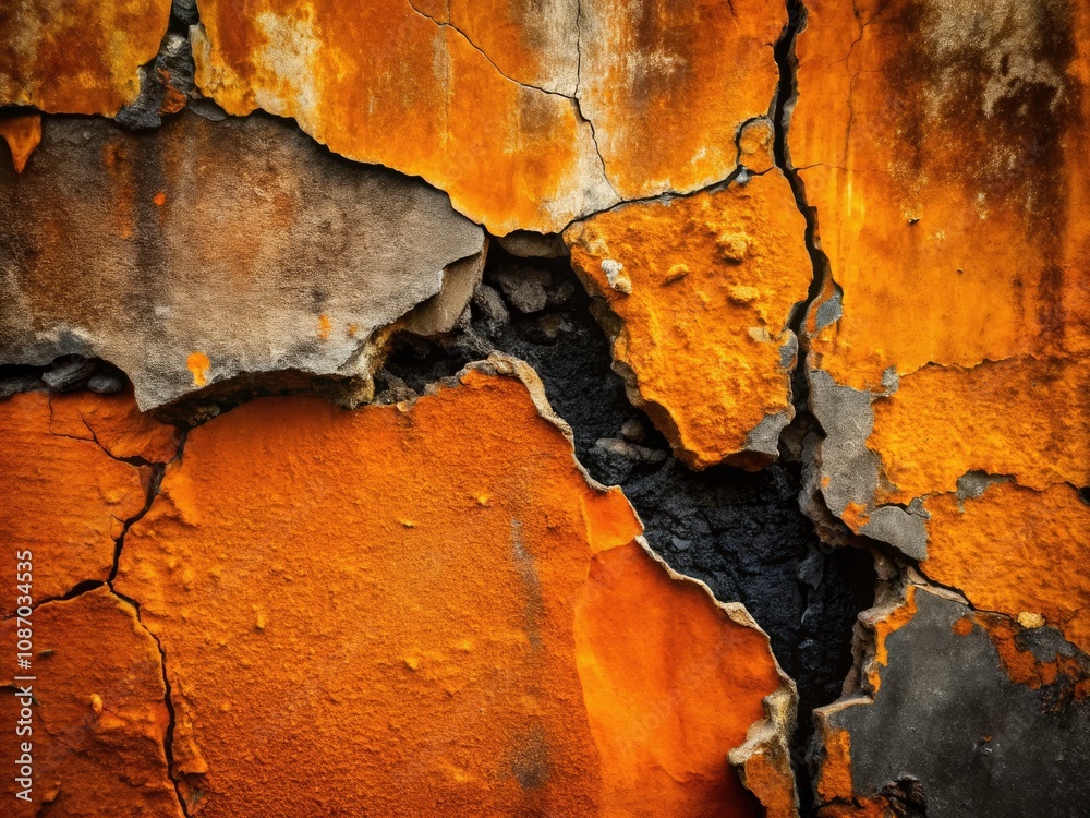 Black and Orange Wall Crack - Urban Decay, Texture, Abstract, Grunge, Photography, Detail, Contrast, Wall Art, Architectural, Minimalism, Texture Exploration Black and Orange Wall Crack - Urban Decay, Texture, Abstract, Grunge, Photography, Detail, Contrast, Wall Art, Architectural, Minimalism, Texture Exploration
