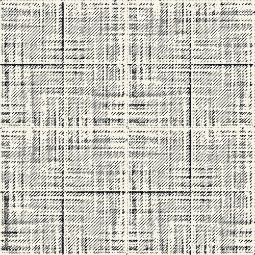Monochrome Brushed Subtle Checked Pattern