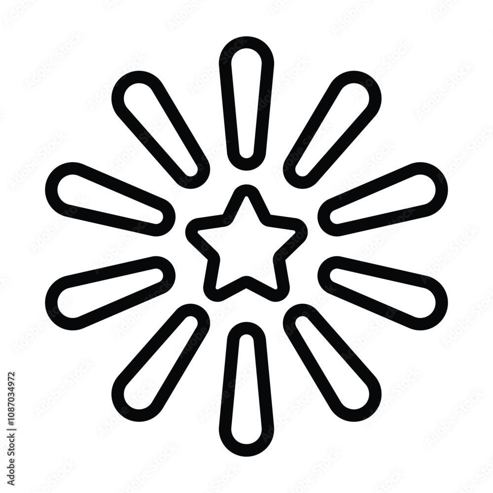 Simple Firework icon. The icon can be used for websites, print templates, presentation templates, illustrations, etc Simple Firework icon. The icon can be used for websites, print templates, presentation templates, illustrations, etc