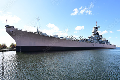 An American Battleship from World War Two. photo