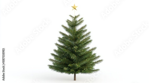 christmas tree isolated on white