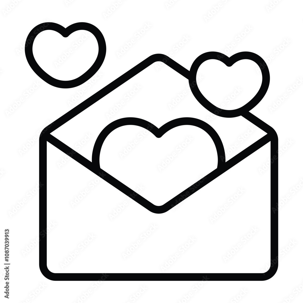 Simple Love Letter icon. The icon can be used for websites, print templates, presentation templates, illustrations, etc Simple Love Letter icon. The icon can be used for websites, print templates, presentation templates, illustrations, etc