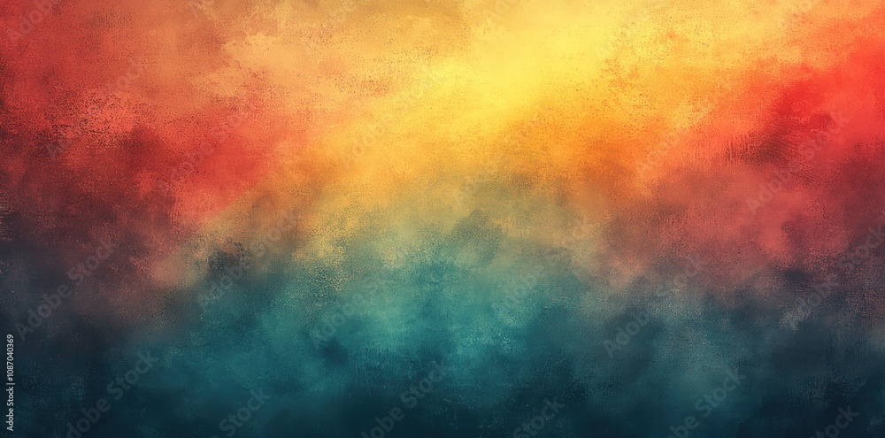 Abstract Painted Background with Orange, Yellow, and Blue Hues Abstract Painted Background with Orange, Yellow, and Blue Hues
