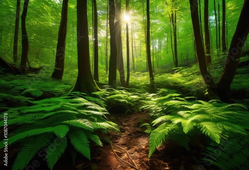 lush greenery bathed soft light leaves creating beautiful patterns canopy, blooming, branches, brightness, beauty, breeze, color, dappled, daylight