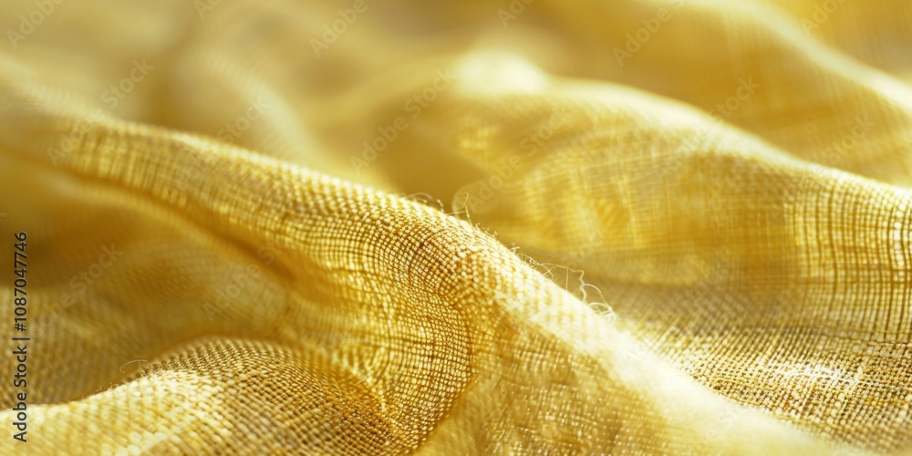 Soft and lightweight texture, lemon yellow color, with a sheen that catches the light Soft and lightweight texture, lemon yellow color, with a sheen that catches the light