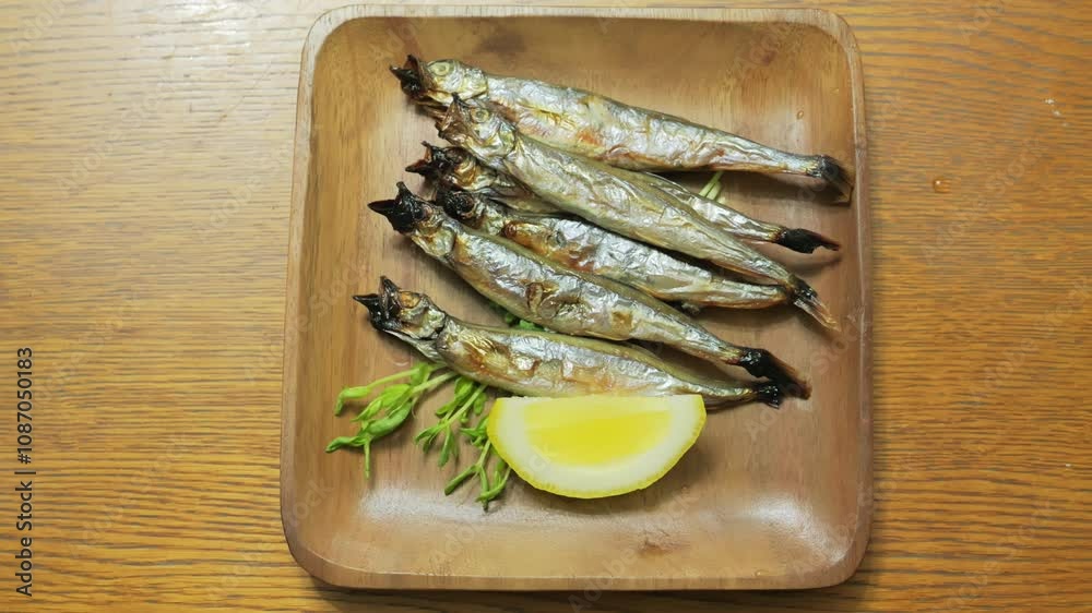 Shishamo ( grilled whole shishamo smelt fish), a home-style dish from Japan and other Asian regions Shishamo ( grilled whole shishamo smelt fish), a home-style dish from Japan and other Asian regions