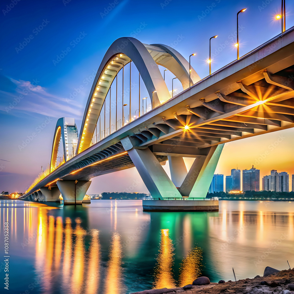 Fototapeta premium sheikh zayed bridge abu dhabi united arab emirat