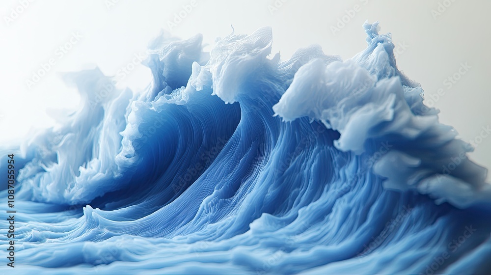 Abstract blue waves, textured ocean surface, close-up. Abstract blue waves, textured ocean surface, close-up.