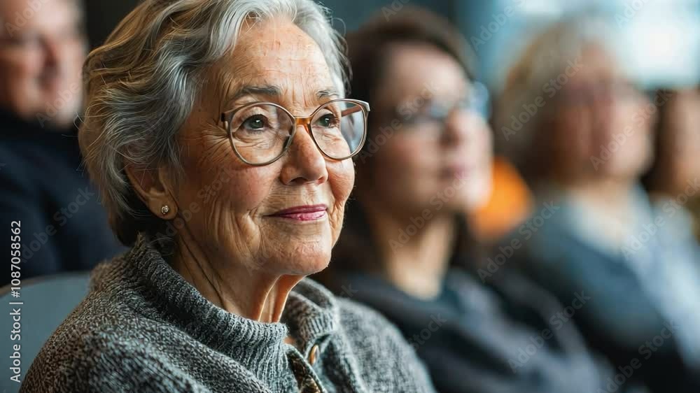 A group of seniors attending an online safety workshop, listening attentively as an instructor explains how to identify and avoid online fraud. A group of seniors attending an online safety workshop, listening attentively as an instructor explains how to identify and avoid online fraud.